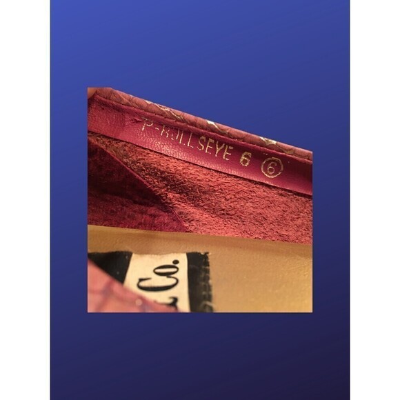 APT. 9 & CO. "Bullseye-6” Pointy Toe Flats,100% Leather, PINK REPTILE,10M, NWOB - Picture 3 of 9